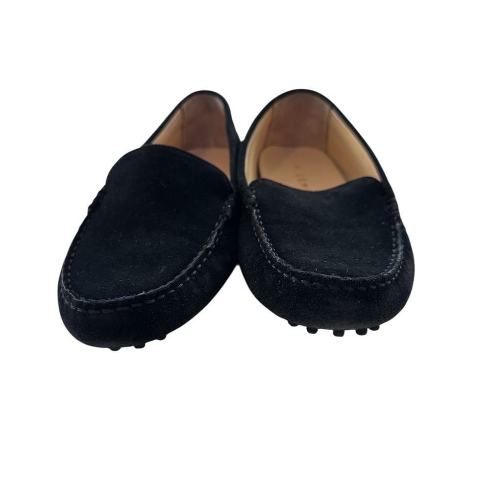 M Gemi Italy Women's Felize Moccasin Slip On Loafer Size 37.5 7 Black Suede Shoe - Picture 4 of 7